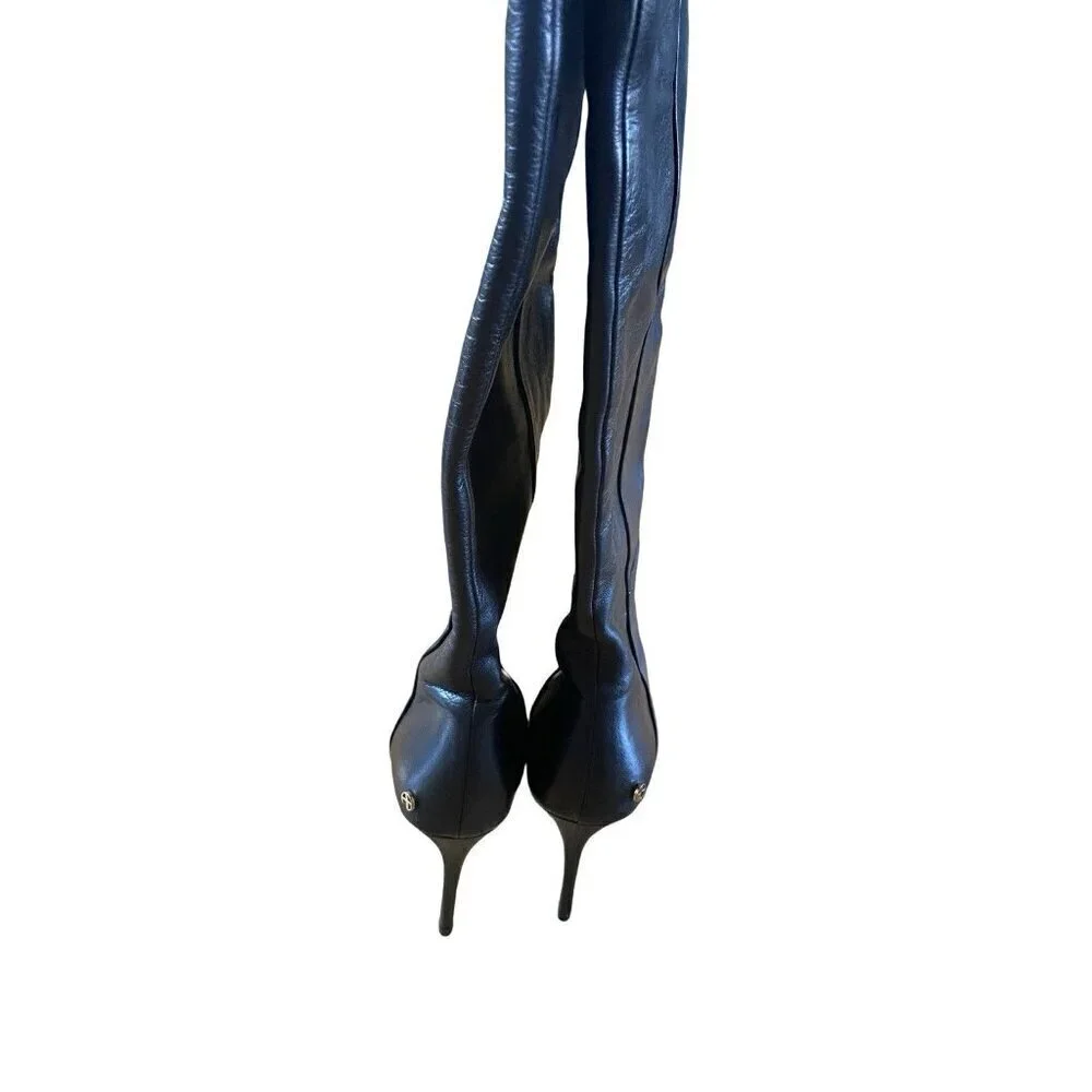 NEW nine Bing Tall Boots Over The Knee Round Toe Boots Size 37